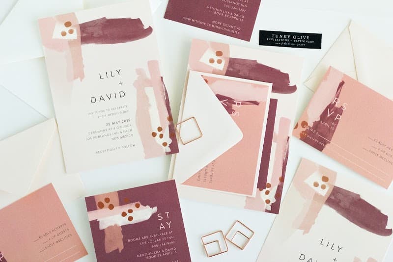 Funky Olive Invitations + Stationery cover